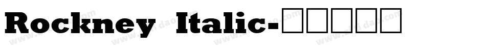 Rockney Italic字体转换